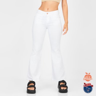 PANTALÓN CASUAL PALAZZO MUJER COTTONS JEANS CAMPANA LUCIANA TALL