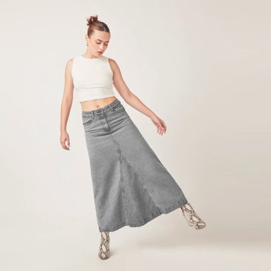 MAXI FALDA MUJER COTTONS JEANS EDA