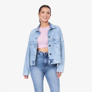 CASACA MUJER COTTONS JEANS LORENA OVERIZE