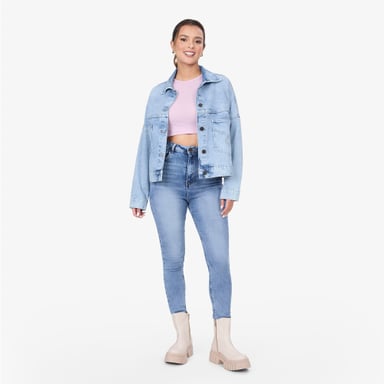CASACA MUJER COTTONS JEANS LORENA OVERIZE - 2
