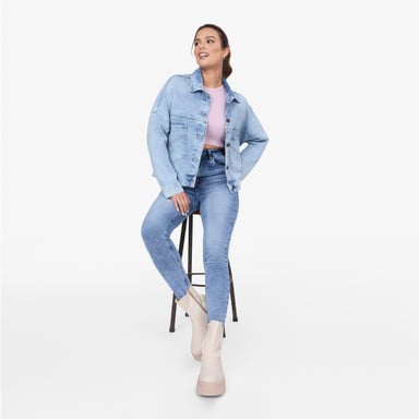 CASACA MUJER COTTONS JEANS LORENA OVERIZE - 3