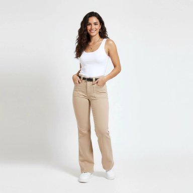 PANTALON FLARE MUJER COTTONS JEANS LUANA