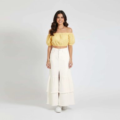 MAXI FALDA  MUJER COTTONS JEANS SEFORA - 1