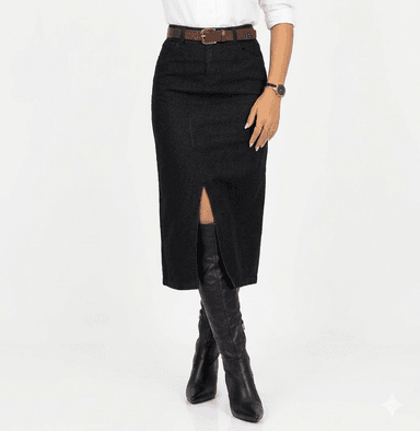 FALDA MIDI SLIM MUJER COTTONS JEANS IRLANDA - 1