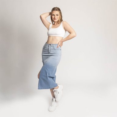 FALDA MIDI SLIM MUJER COTTONS JEANS IRLANDA - 2