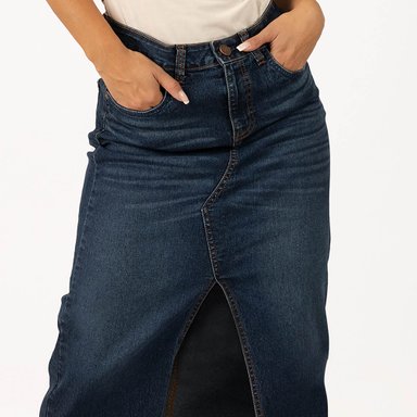 FALDA MIDI SLIM MUJER COTTONS JEANS IRLANDA - 3