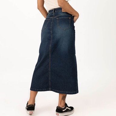 FALDA MIDI SLIM MUJER COTTONS JEANS IRLANDA - 4
