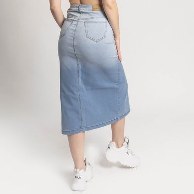 FALDA MIDI SLIM MUJER COTTONS JEANS IRLANDA - 4