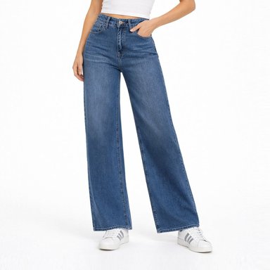 JEAN WIDE LEG PARA MUJER COTTONS JEANS ALIA - 1