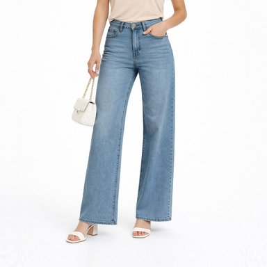 JEAN WIDE LEG PARA MUJER COTTONS JEANS ALIA - 1