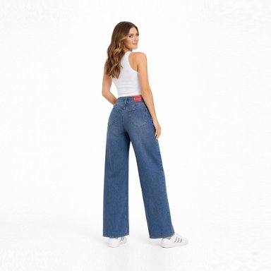 JEAN WIDE LEG PARA MUJER COTTONS JEANS ALIA - 2