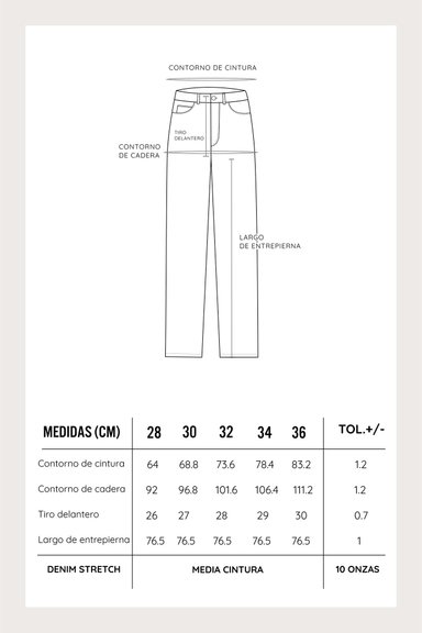 JEAN WIDE LEG PARA MUJER COTTONS JEANS ALIA - 4