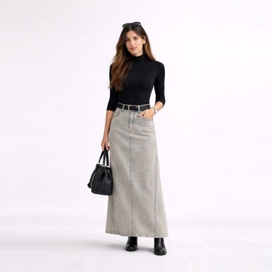 MAXIFALDA PARA MUJER COTTONS JEANS NEYDA - 2