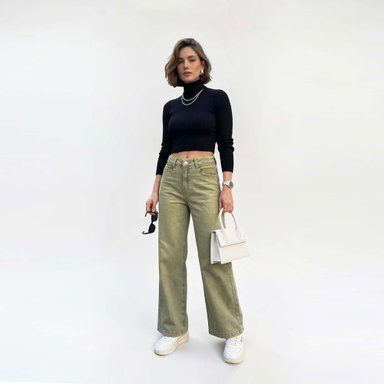 JEAN WIDE LEG PARA MUJER COTTONS JEANS DUNA - 2