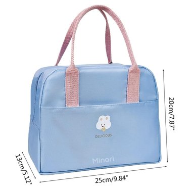 LONCHERA MINARI TÉRMICA DE ALIMENTOS Y BEBIDAS V2 CELESTE - 5
