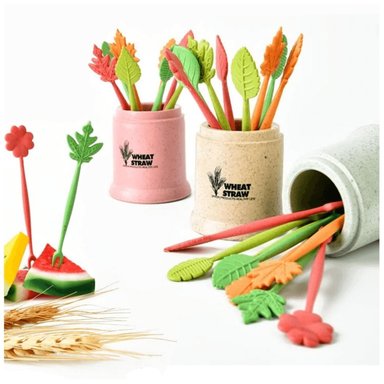 SET MINARI 8 MINI TENEDORES PALILLOS PARA LONCHERA DE NIÑOS 22N MULTICOLOR