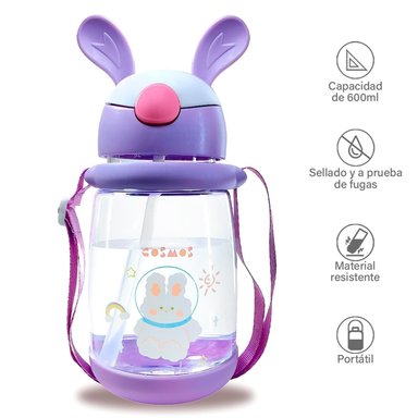 BOTELLA TOMATODO MINARI ANTI DERRAME PARA NIÑOS 958T LILA