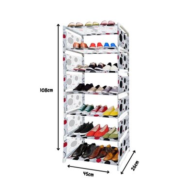 ZAPATERA ORGANIZADOR DE ZAPATOS ESTANTE 7 PISOS BLANCO ZP7 - 3