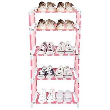 ZAPATERA ORGANIZADOR ESTANTE 5 PISOS DISEÑO OSO POLAR ROSA ZP5 - 3
