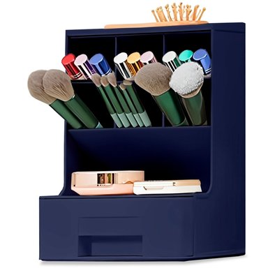 ORGANIZADOR MINARI AZUL MAQUILLAJE COSMETICOS JOYAS JOYERO ESTANTE AZ E51