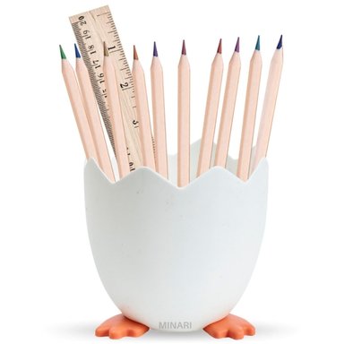 ORGANIZADOR DE ESCRITORIO OFICINA PORTA LAPICERO HUEVITO H20