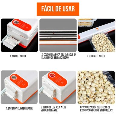 SELLADOR MINARI DE BOLSAS AL VACIO ELECTRICO + 10 ALIMENTOS S85 - 3