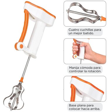 BATIDOR A MANO MINARI MANUAL MEZCLADOR MULTIFUNCIONAL 93V - 4