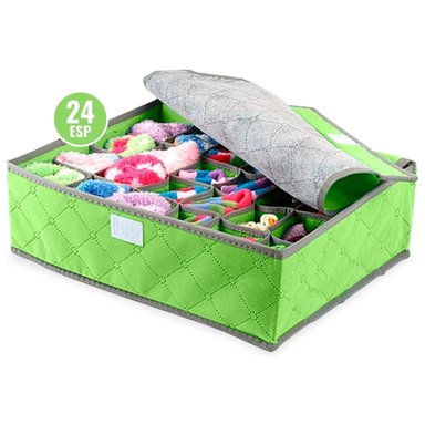 ORGANIZADOR MINARI CALCETINES MEDIAS ROPA INTERIOR TAPA 24 ESPACIOS VD 490V