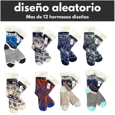 PACK X3 MEDIAS PANTUFLAS DE CARNERO UNISEX M10 -DISEÑO ALEATORIO - 2