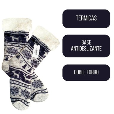 PACK X3 MEDIAS PANTUFLAS DE CARNERO UNISEX M10 -DISEÑO ALEATORIO - 3