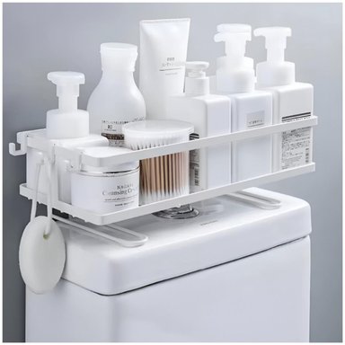 ESTANTE ORGANIZADOR PARA BAÑO SOBRE INODORO BLANCO K47
