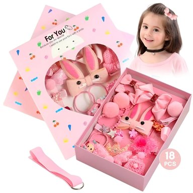 SET DE 18 GANCHOS COLETS ACCESORIOS DE CABELLO PARA NIÑAS G132
