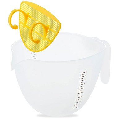 TAZA MEDIDORA MEZCLADOR CON COLADOR ARROZ HUEVOS 500ML T50