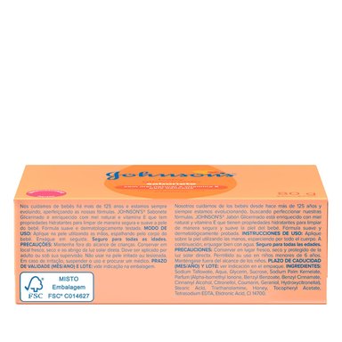 JABÓN EN BARRA JOHNSON'S BABY GLICERINADO PIEL DELICADA 80G - 3