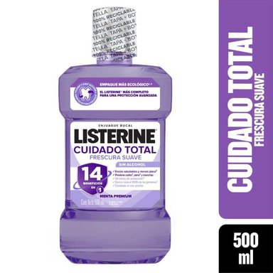 ENJUAGUE BUCAL LISTERINE CUIDADO TOTAL ZERO 500 ML