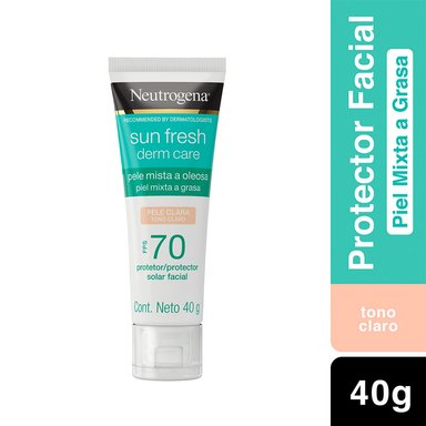 SET BLOQUEADOR FACIAL NEUTROGENA DERM CARE SIN COLOR + PIEL CLARA FPS 70 - 3