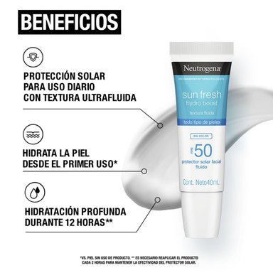 PROTECTOR SOLAR SUN FRESH NEUTROGENA SIN COLOR FPS 50 - 6
