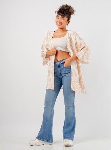 KIMONO CAPA LINO MUJER ROXJES