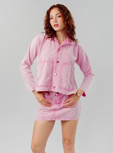 CAMISACO OVERSIZE MUJER CASACA DRILL