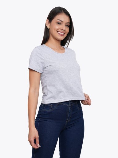 POLO TIPO CROOP MANGA CORTA MUJER