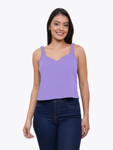 POLO EN TIRAS ESCOTE EN V MUJER