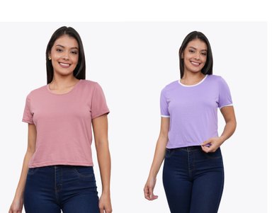 POLO PACK X2 MANGA CORTA MUJER AZAYU