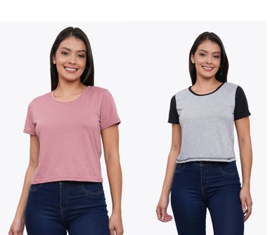 POLO PACK X2 MANGA CORTA MUJER AZAYU