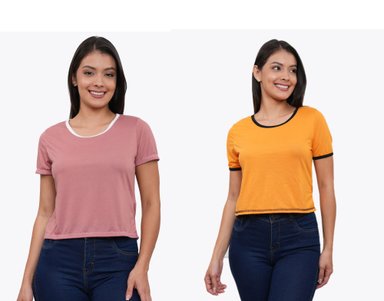 POLO PACK X2 MANGA CORTA MUJER AZAYU