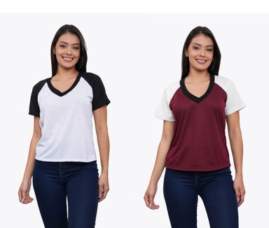 POLO PACK X2 MUJER MANGA CORTA AZAYU