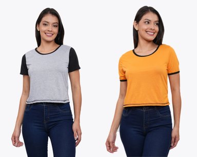 POLO PACK X2 MANGA CORTA MUJER AZAYU