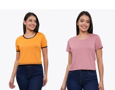 POLO PACK X2 MANGA CORTA MUJER AZAYU