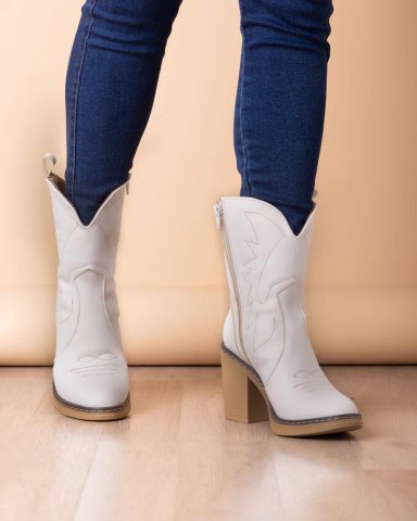 BOTAS MUJER NÉBULA HUESO VAQUERAS - 5