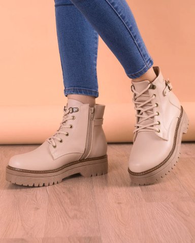 BOTAS MUJER NÉBULA BEIGE ITAGUA - 4