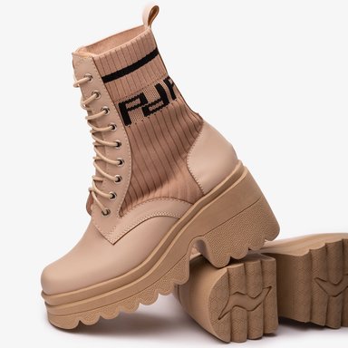 BOTAS MUJER NÉBULA BEIGE TAMOW - 3